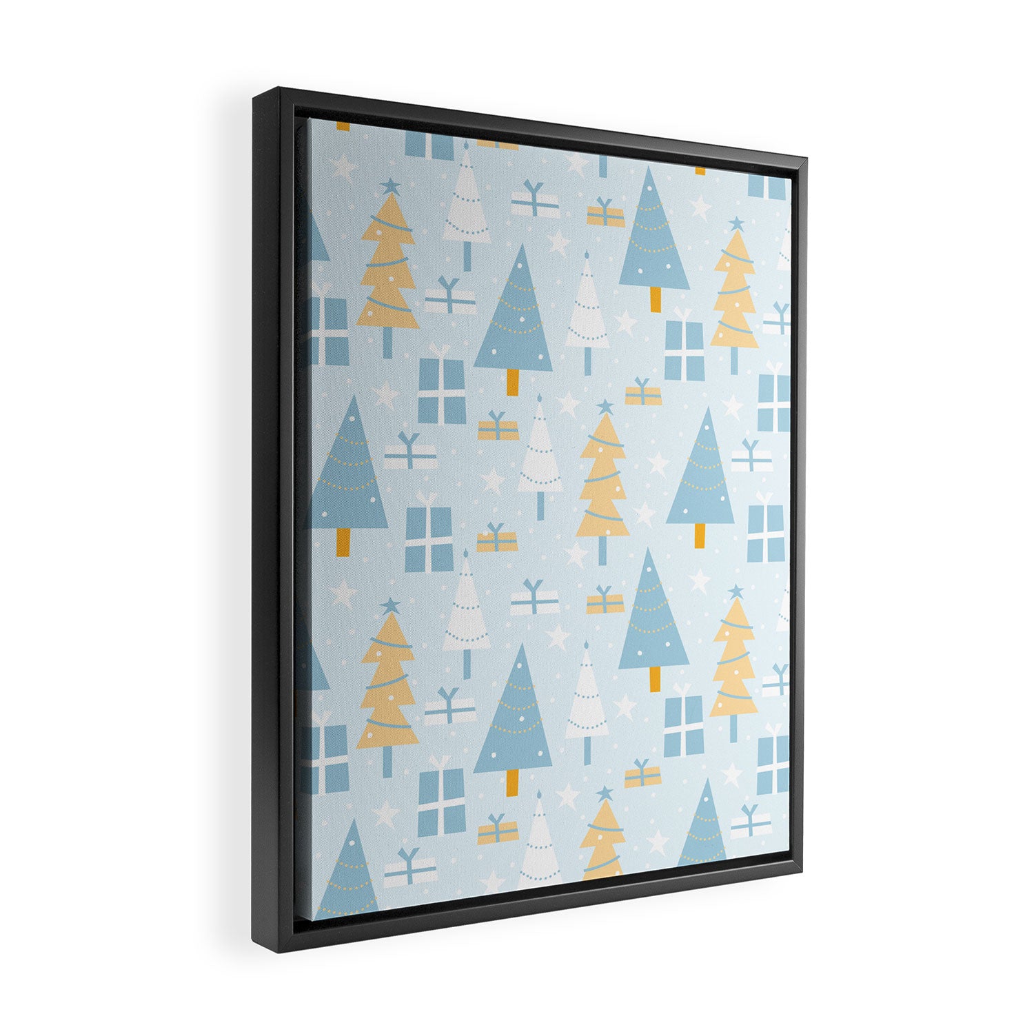 Christmas trees pattern Framed Canvas Print Gallery Image 2