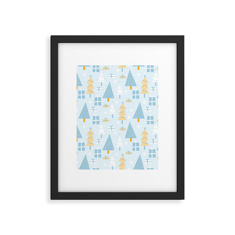 Christmas trees pattern Framed Art Print Gallery Image 6