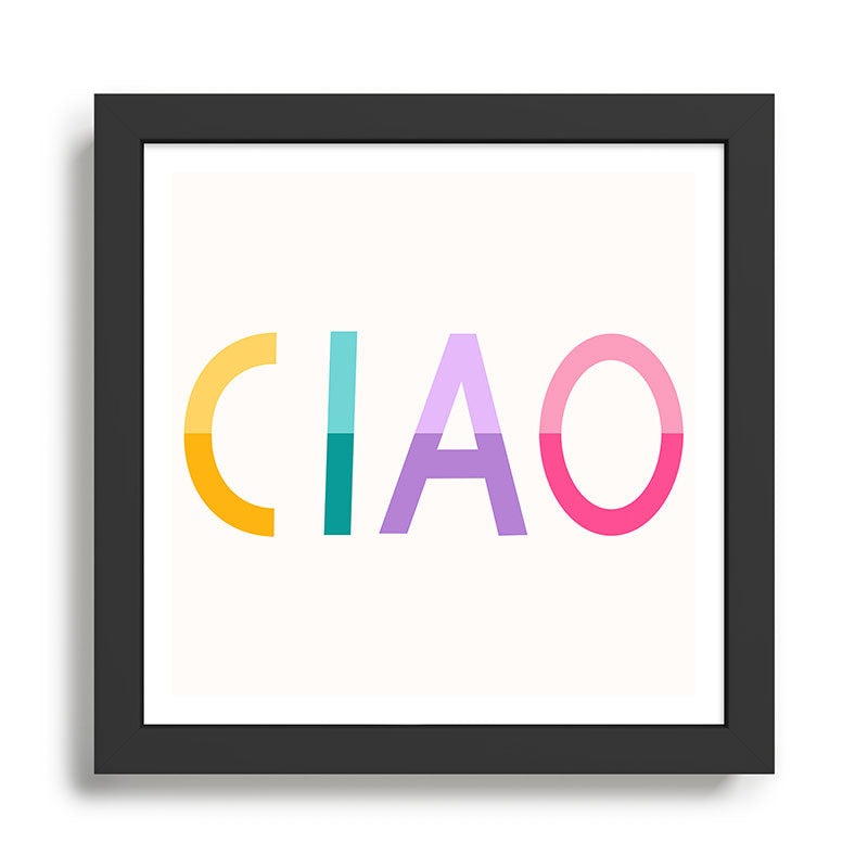 Ciao hand lettering Framed Art Print Gallery Image 1