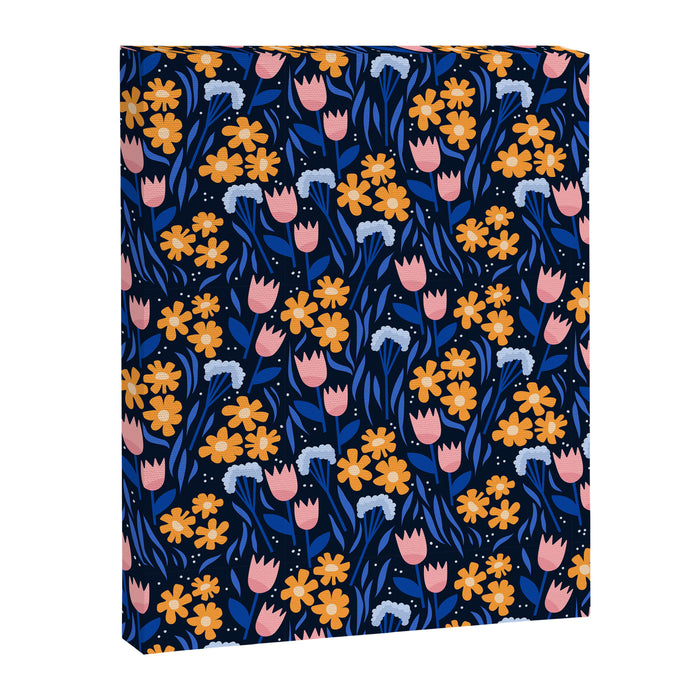 Colorful flowers pattern Canvas Print Gallery Image 1