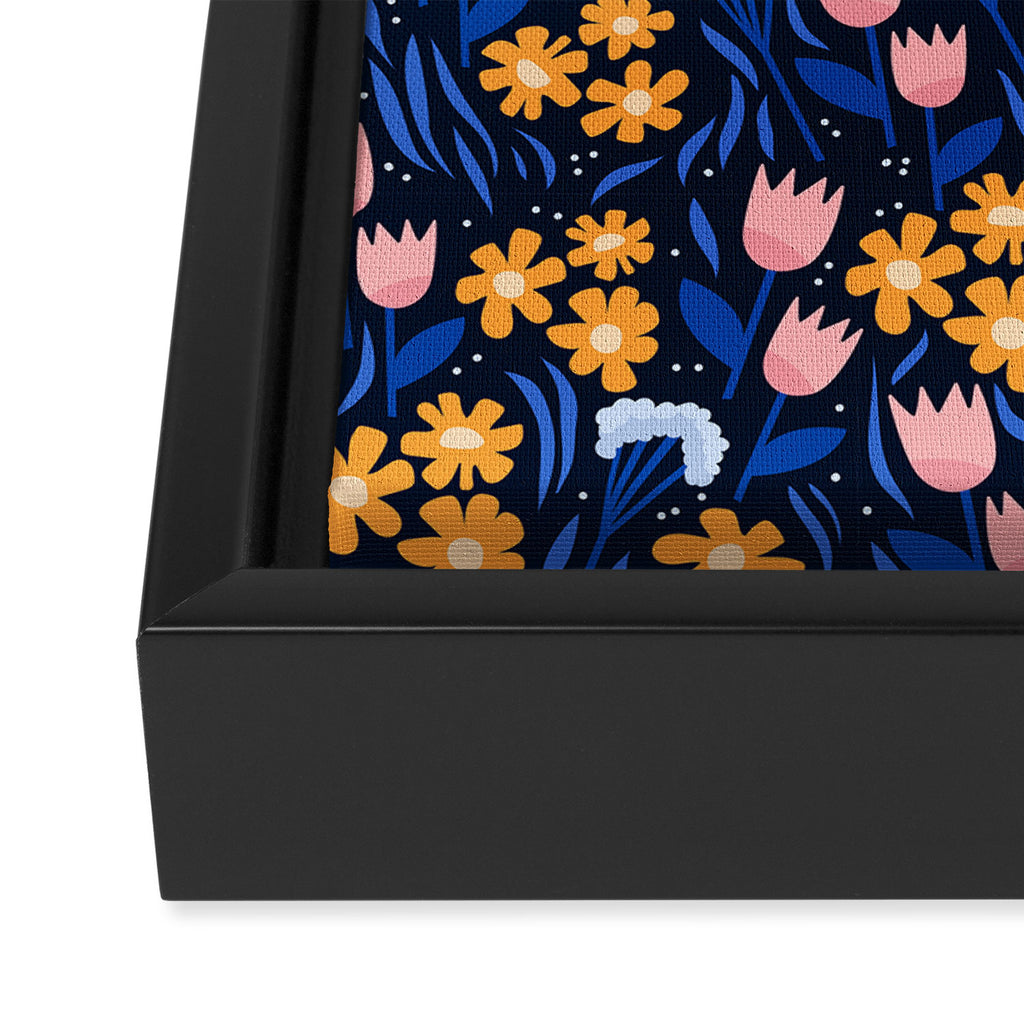 Colorful flowers pattern Framed Canvas Print Gallery Image 3