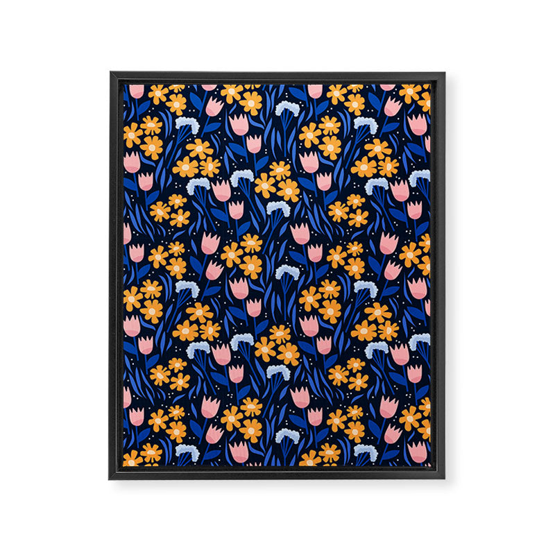 Colorful flowers pattern Framed Canvas Print Gallery Image 8