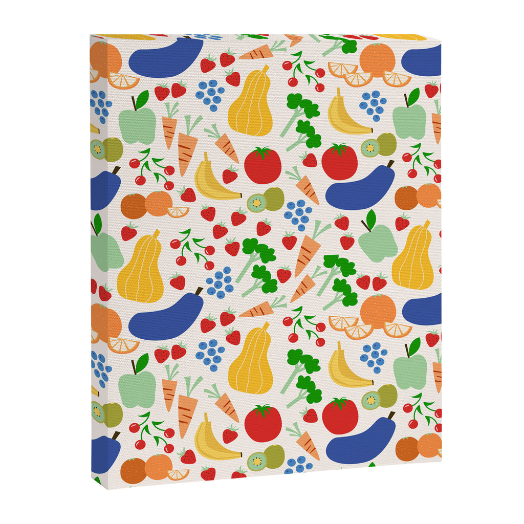 Colorful Veggie Pattern Canvas Print Gallery Image 8