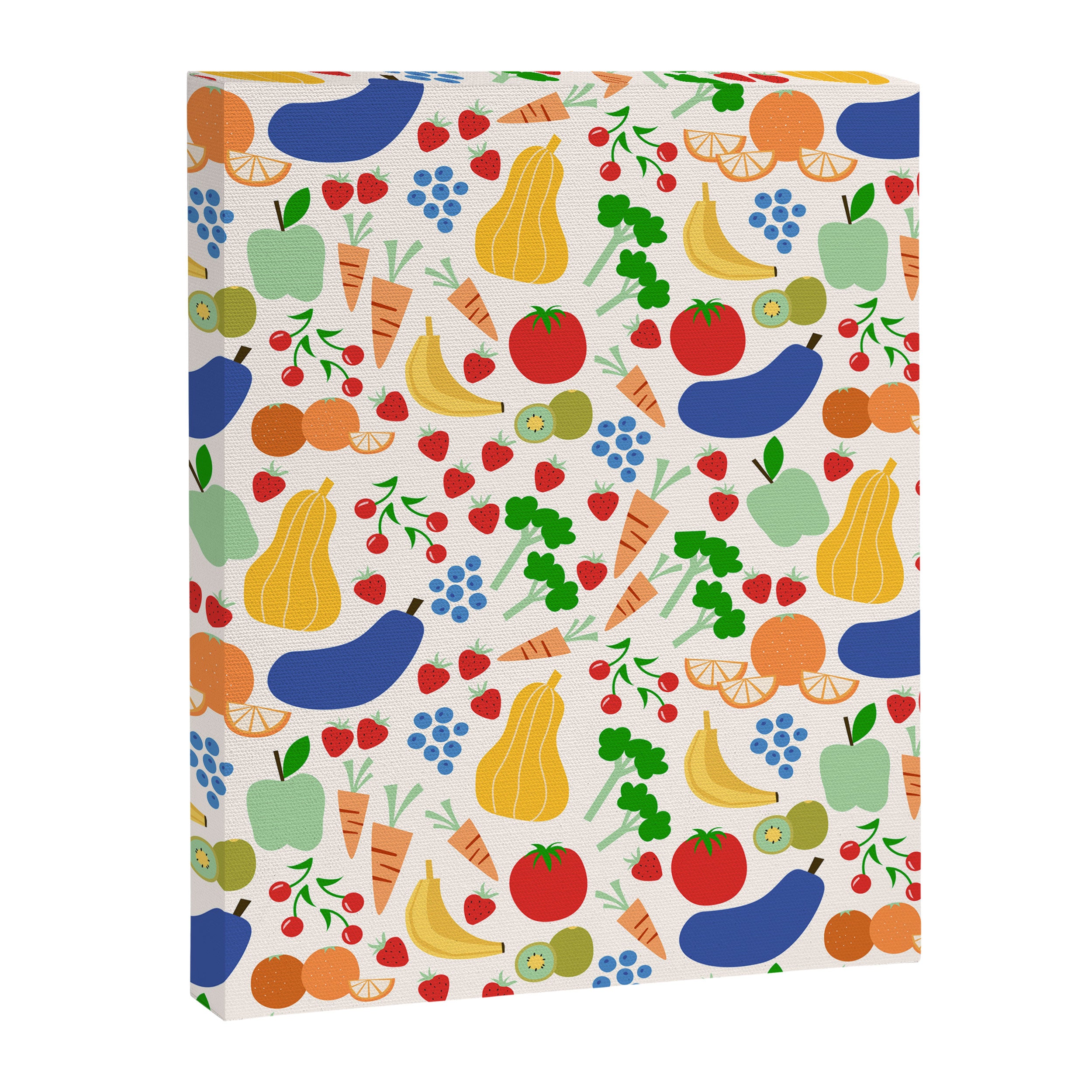 Colorful Veggie Pattern Canvas Print Gallery Image 8