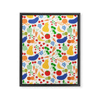 Colorful Veggie Pattern Framed Canvas Print Gallery Image 8