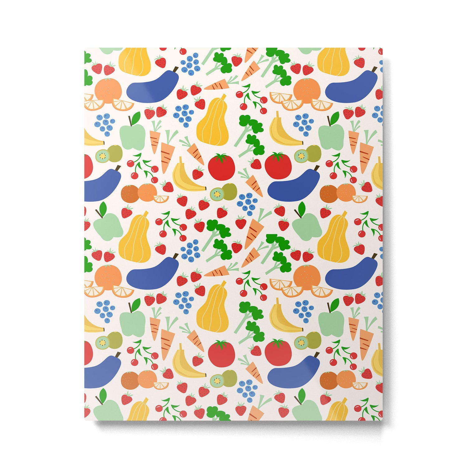 Colorful Veggie Pattern Metal Print Gallery Image 6