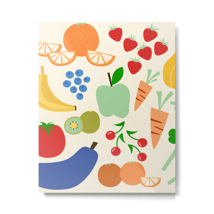 Colorful veggies Metal Print Gallery Image 1