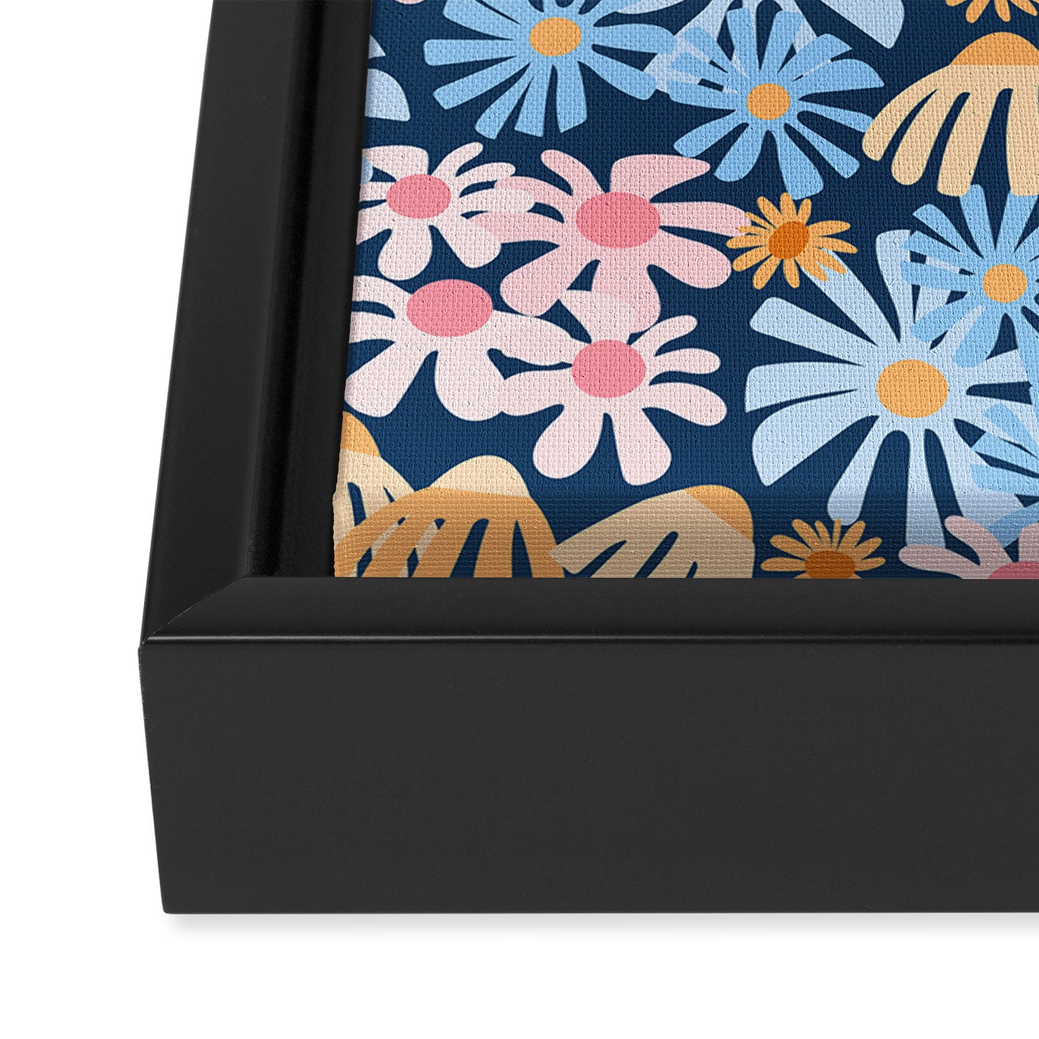 Daisies pattern Framed Canvas Print Gallery Image 3