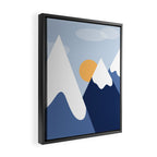 Dawn in the snowy mountains Framed Canvas Print Gallery Image 2