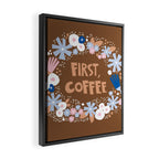 First coffee Framed Canvas Print Gallery Image 2