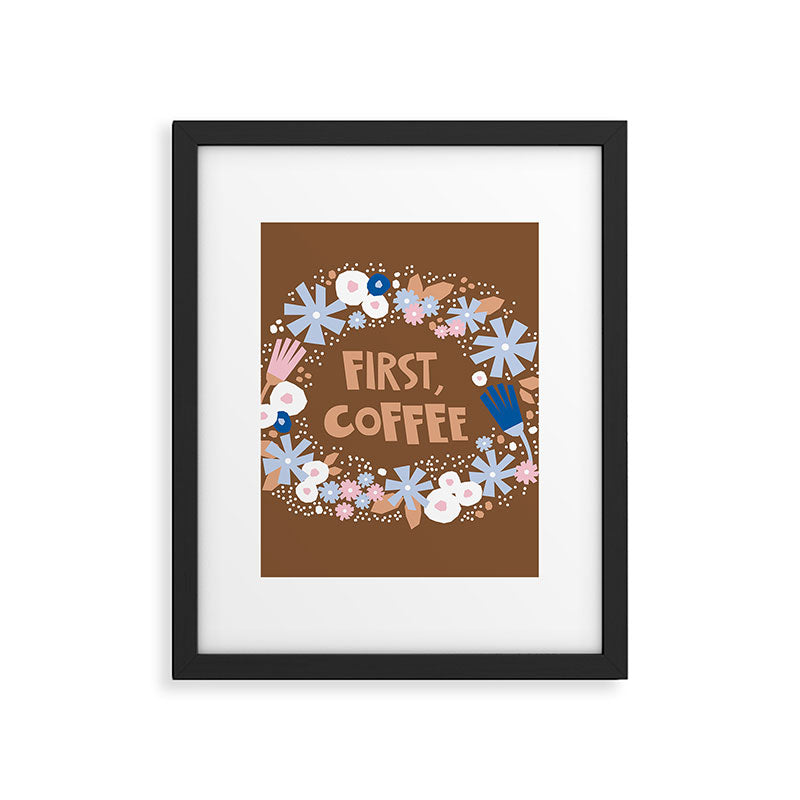 First coffee Framed Art Print Gallery Image 6