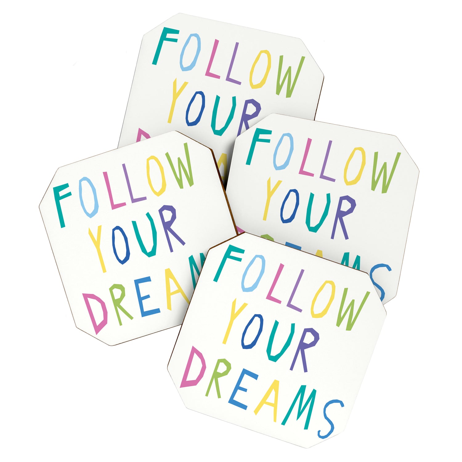 Follow your dreams hand-lettering Coaster Gallery Image 1