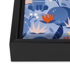 Frog in a pond pattern Framed Canvas Print Gallery Image 3