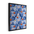 Frog in a pond pattern Framed Canvas Print Gallery Image 2