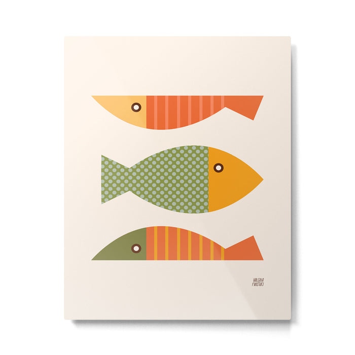 Geometrical Fish Metal Print Gallery Image 1