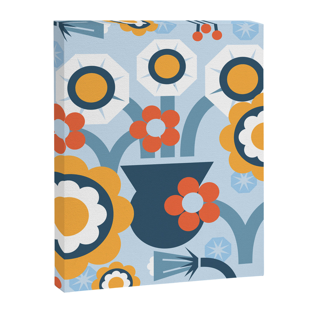Geometrical flowers composition Canvas Print Gallery Image 8