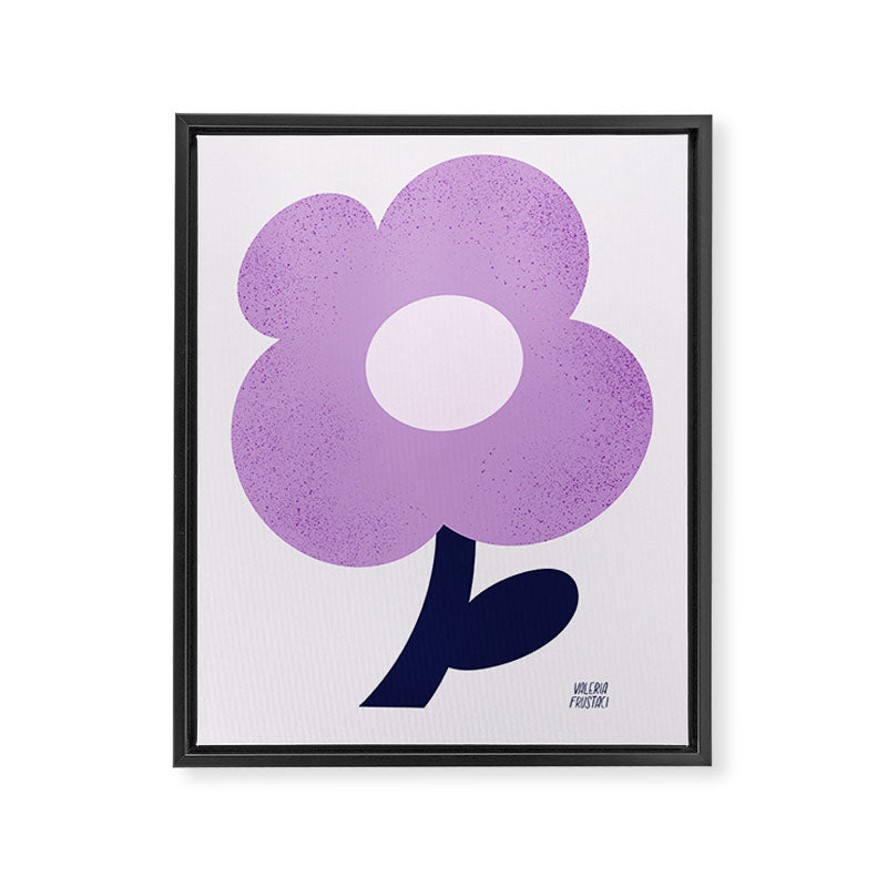 Giant violet flower Framed Canvas Print Gallery Image 8
