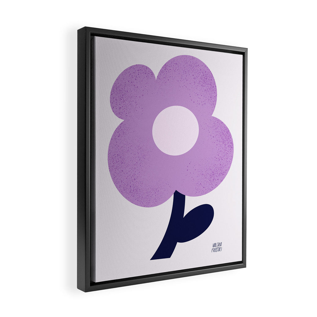 Giant violet flower Framed Canvas Print Gallery Image 2