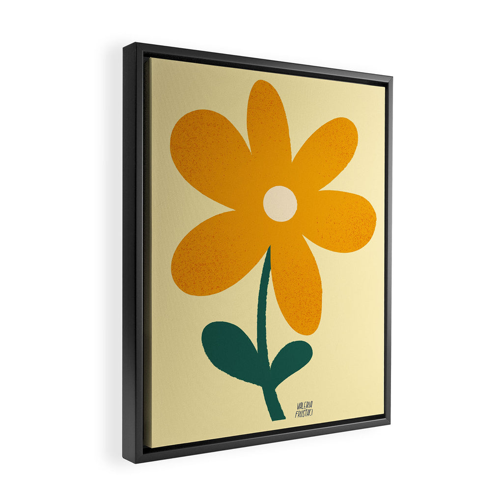 Giant yellow flower Framed Canvas Print Gallery Image 2