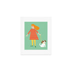 Girl and her doggy Art Print Gallery Image 1