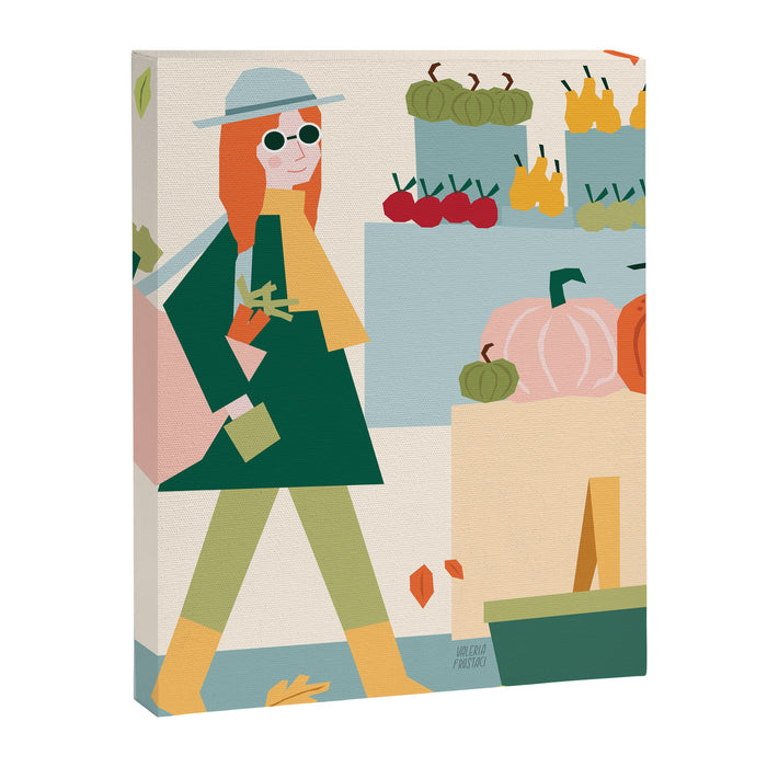 Girl at the farmers market Canvas Print Gallery Image 1
