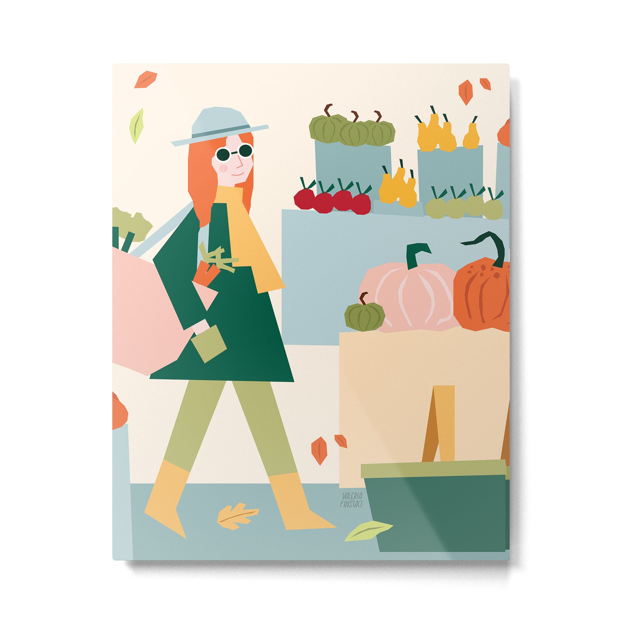 Girl at the farmers market Metal Print Gallery Image 6