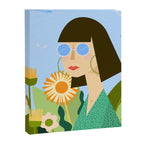 Girl with plants Canvas Print Gallery Image 8