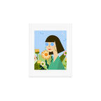 Girl with plants Art Print Gallery Image 1