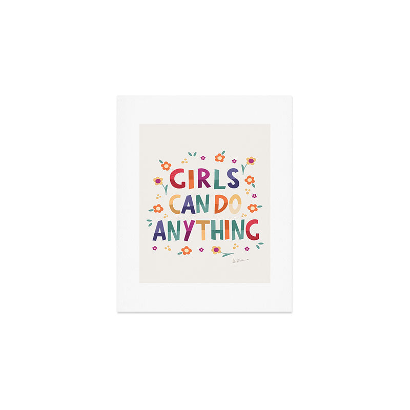 Girls can do anything  Art Print Gallery Image 1