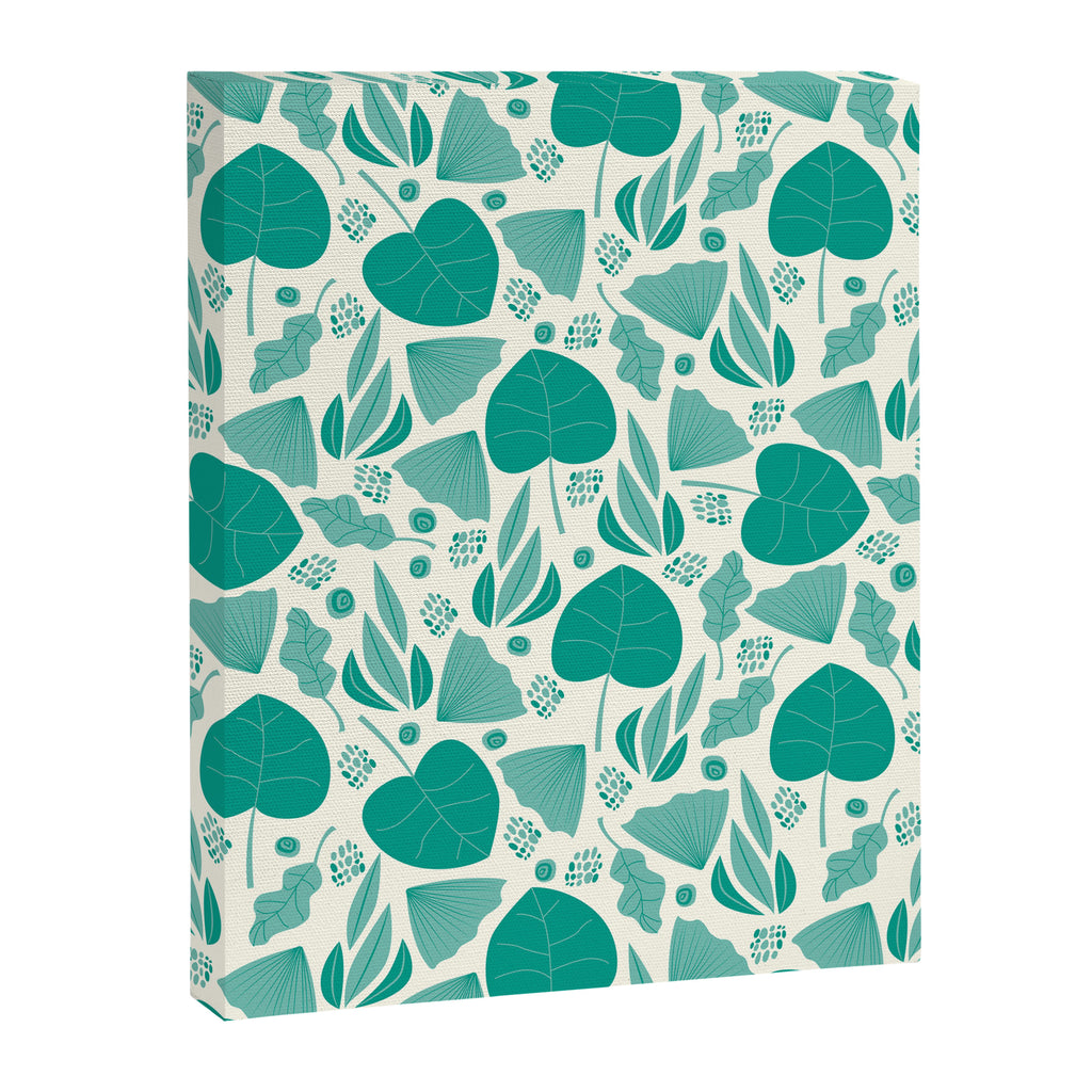 Green leaves pattern Canvas Print Gallery Image 8