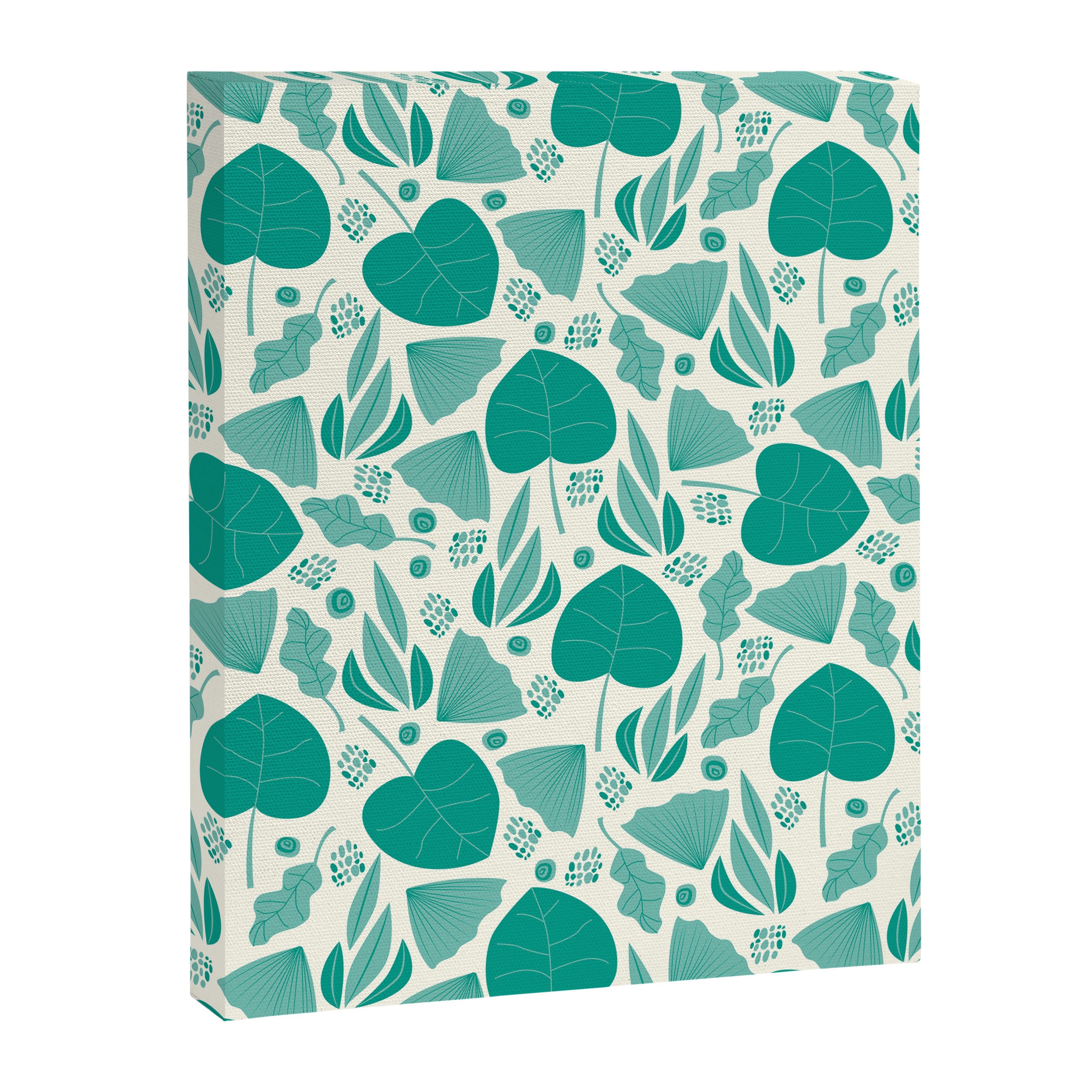 Green leaves pattern Canvas Print Gallery Image 8