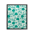 Green leaves pattern Framed Canvas Print Gallery Image 8