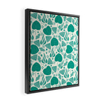 Green leaves pattern Framed Canvas Print Gallery Image 2