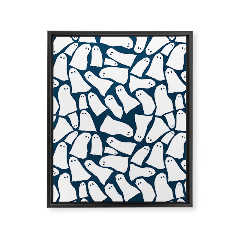 Halloween ghosts pattern  Framed Canvas Print Gallery Image 8