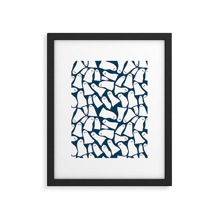 Halloween ghosts pattern  Framed Art Print Gallery Image 1