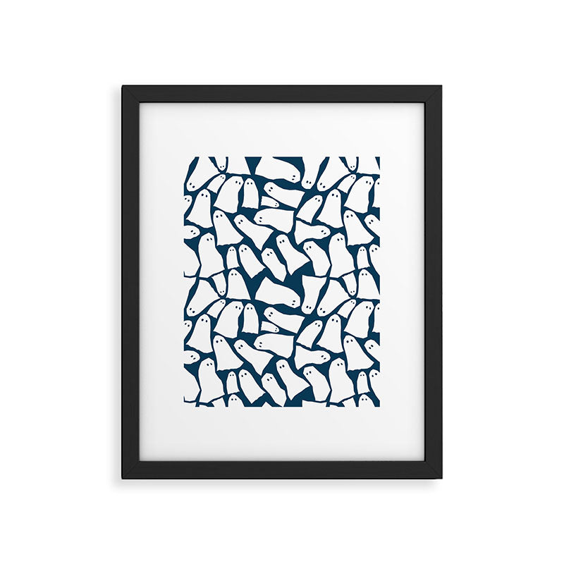 Halloween ghosts pattern  Framed Art Print Gallery Image 6