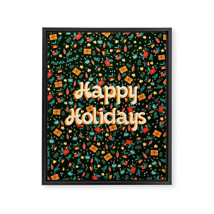 Happy holidays Framed Canvas Print Gallery Image 1