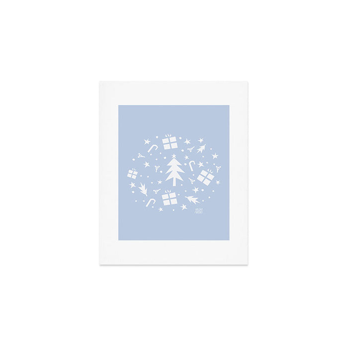 Happy Holidays monochromatic Art Print Gallery Image 1