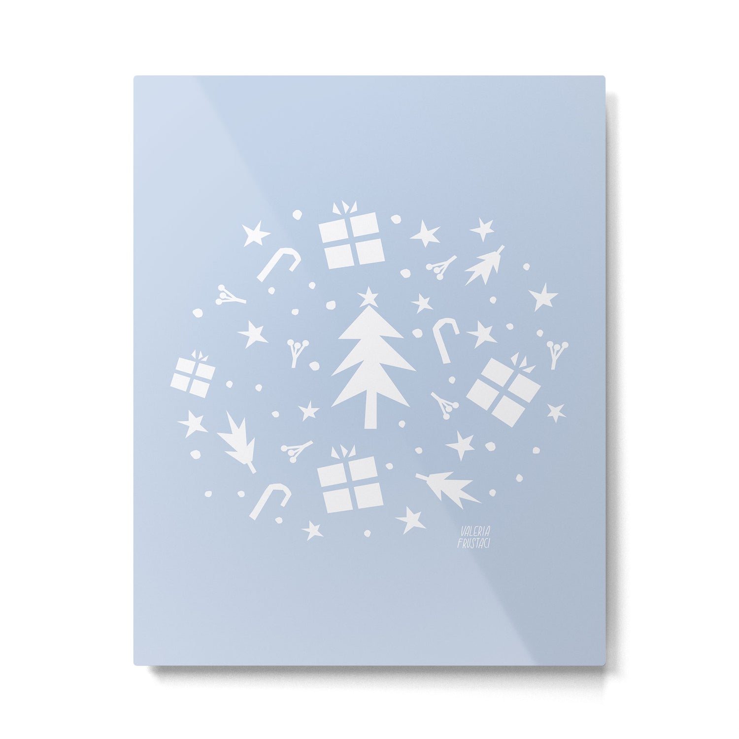 Happy Holidays monochromatic Metal Print Gallery Image 6