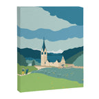 Italy, a church in the Alps Canvas Print Gallery Image 3