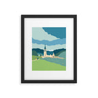 Italy, a church in the Alps Framed Art Print Gallery Image 4