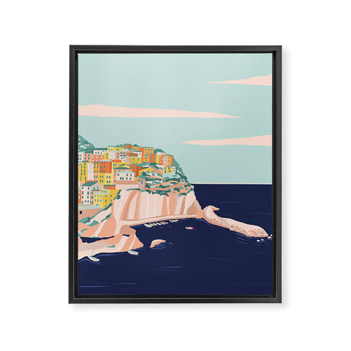 Italy, cinque terre  Framed Canvas Print Gallery Image 1