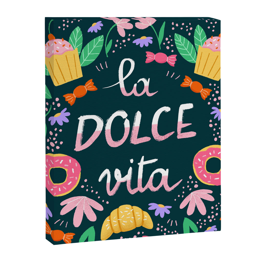 La Dolce Vita hand lettering Canvas Print Gallery Image 8