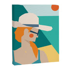 Lady at the beach in Italy Canvas Print Gallery Image 8