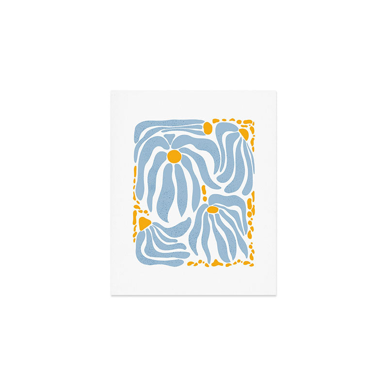Light Blue flowers  Art Print Gallery Image 1