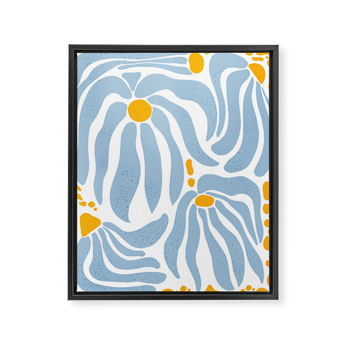 Light Blue flowers  Framed Canvas Print Gallery Image 1