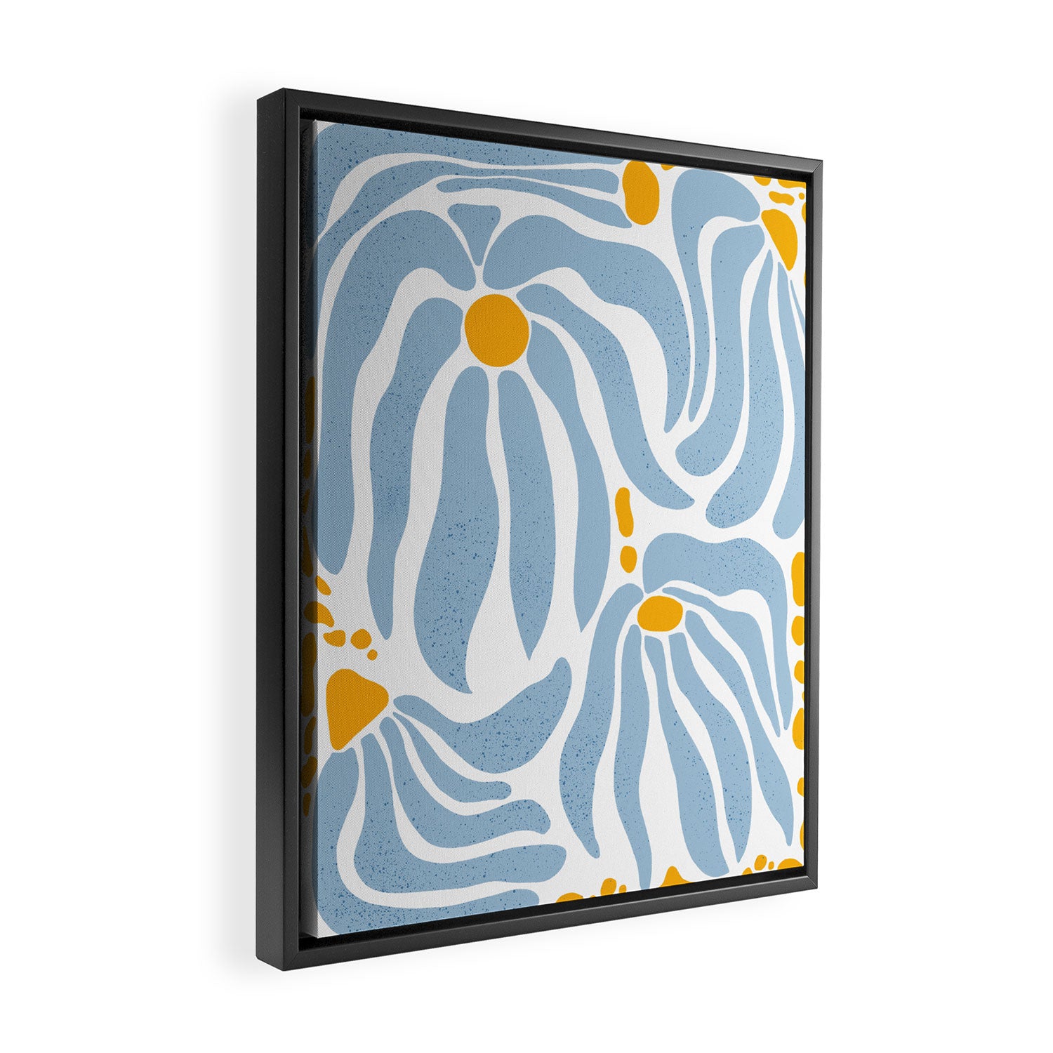 Light Blue flowers  Framed Canvas Print Gallery Image 2