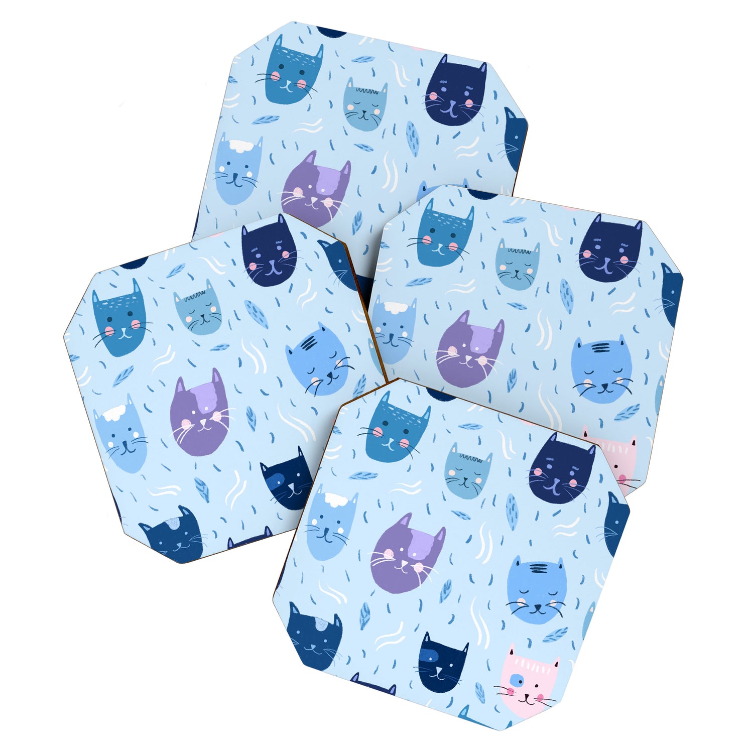 Little blue cats Coaster Gallery Image 1