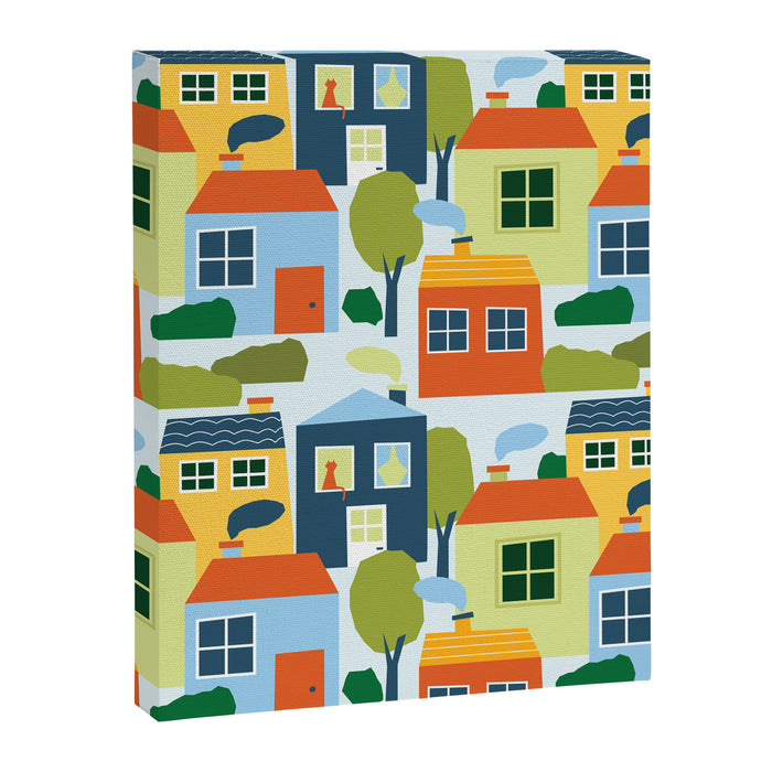 Little colorful houses Canvas Print Gallery Image 1