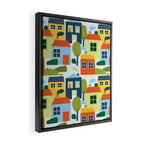 Little colorful houses Framed Canvas Print Gallery Image 2